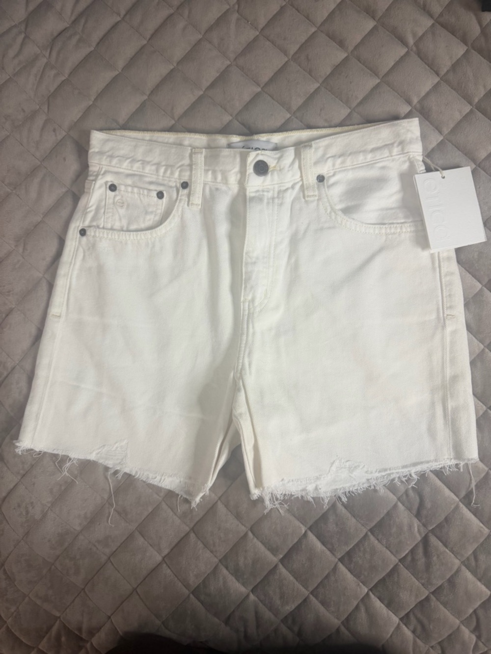 Etica White Denim Jean Shorts